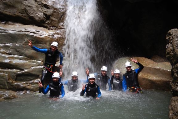 Teambuilding beim Canyoning