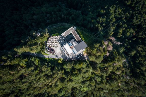 Luftbild Karren Bergstation in Dornbirn