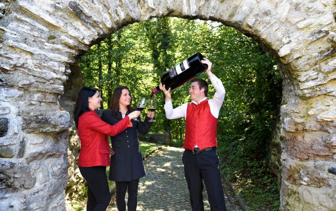 Weinverkostung Burgrestaurant Gebhardsberg