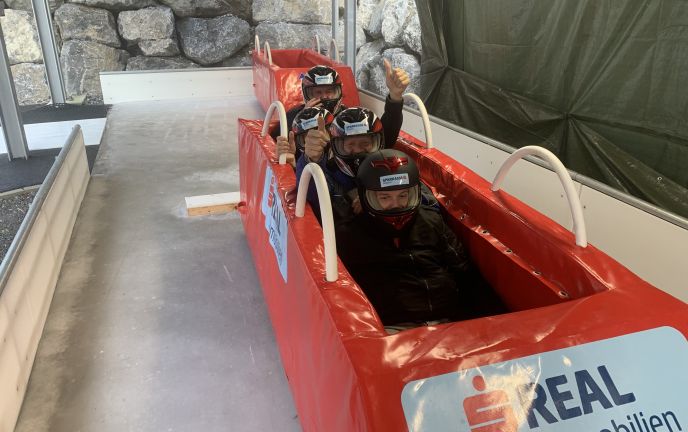Teamevent Vutschko-Bob im Eiskanal Bludenz