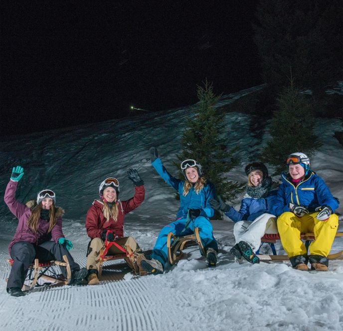 Nachtrodeln, Damüls